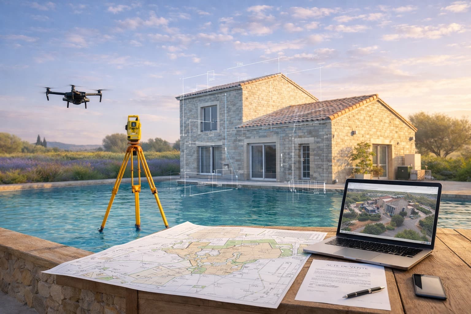 Bien immobilier vendu par Montagu — drone, audit d’urbanisme et documentation digitale
